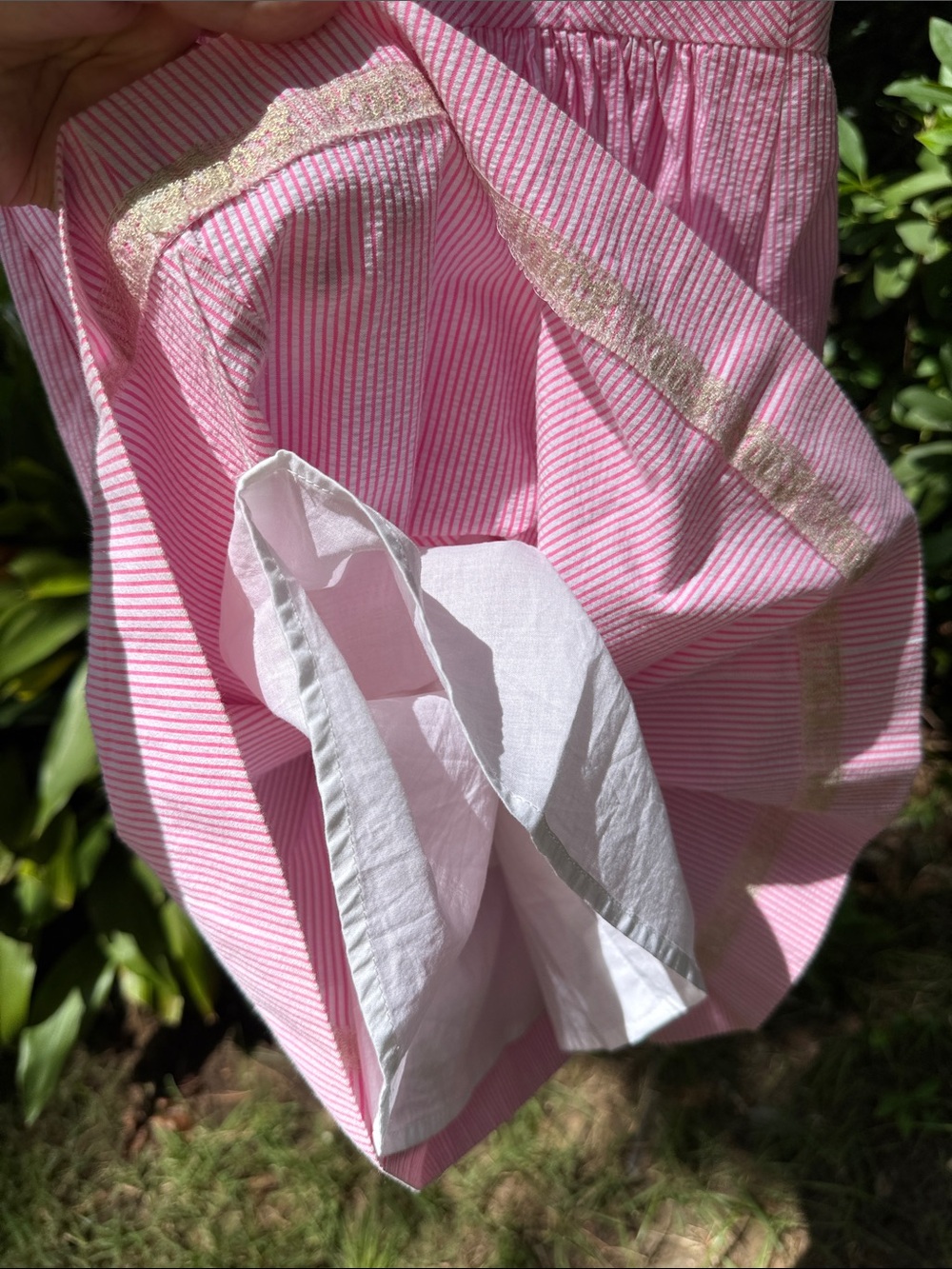 Lilly Pulitzer Pink Striped Strapless Dress - Picture 5 of 6